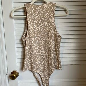 Gaze Leopard Print Sleeveless Bodysuit